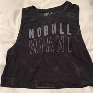 NOBULL Women's Black gray floral Miami Muscle Tank